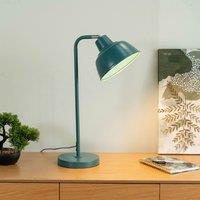 ValueLights Morris Retro Dome Metal Desk Office Table Lamp Light with LED Bulb in Blue