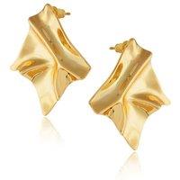 Arctic Fox & Co. Women's Nami Molten Gold Earrings | Size: Large