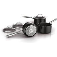 Ninja 3-Piece Pan Set ZEROSTICK Essentials with Glass Lids C13000UK in Black