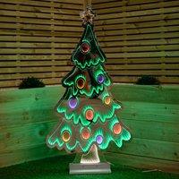 Samuel Alexander 4ft (1.2m) Tall Light up Christmas Tree Infinity Decoration with Multi-Coloured LEDs