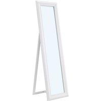 40x150cm White Full Length Mirror with Carved Wooden Frame Floor Standing Mirror