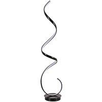 Modern Spiral LED Floor Lamp for Living Room in Black