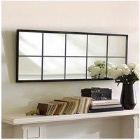 60x150cm Black Grid Window Pane Wall Mirror Rectangular Full Length Floor Mirror