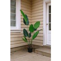Artificial Traveller's Palm Tree Faux Plant Large Indoor Statement Piece in Green