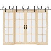 Berkfield Home Sliding Door Hardware Kit 305 cm Steel Black