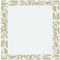 Benjamin Tate Design Egyptian Hieroglyphs Golden Border Splash Back in Natural