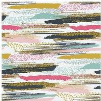Benjamin Tate Design Coloured Stripes & Spots Splash Back in Natural