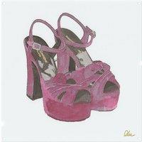 Benjamin Tate Design Purple High Heels Splash Back in Natural