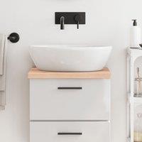 Berkfield Home Bathroom Countertop 40x30x(2-4) cm Untreated Solid Wood in Brown