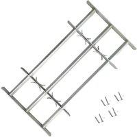 Berkfield Home Adjustable Security Grille for Windows with 3 Crossbars 700-1050 mm in Silver