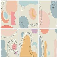 Benjamin Tate Design Various shapes & doodle objects Designer Splash Back in Natural