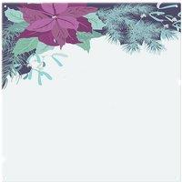 Benjamin Tate Design Purple & Blue Flowers Splash Back in Natural