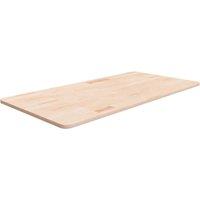 Berkfield Home Bathroom Countertop 100x50x1.5 cm Untreated Solid Wood in Brown