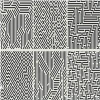 Benjamin Tate Design Striped Geometric Patterns Splash Back in Natural