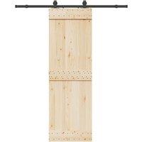 Berkfield Home Sliding Door Hardware Kit 183 cm Steel Black