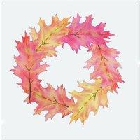 Benjamin Tate Design Pink & Orange Autumn Reath Splash Back in Natural