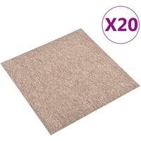 Berkfield Home Carpet Floor Tiles 20 pcs 5 m≤ 50x50 cm Beige