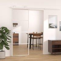 Berkfield Home Sliding Door ESG Glass & Aluminium 76x205 cm White