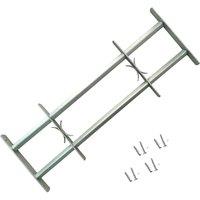 Berkfield Home Adjustable Security Grille for Windows with 2 Crossbars 500-650 mm in Silver
