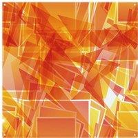 Benjamin Tate Design Orange Geometric Splash Back in Natural