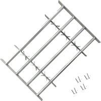Berkfield Home Adjustable Security Grille for Windows with 4 Crossbars 500-650 mm in Silver
