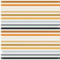 Benjamin Tate Design Striped Pattern Orange Black Gray Beige & Brown Splash Back in Natural