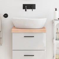 Berkfield Home Bathroom Countertop 40x40x(2-6) cm Untreated Solid Wood in Brown