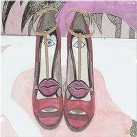 Benjamin Tate Design Lips Shoes Splash Back in Natural