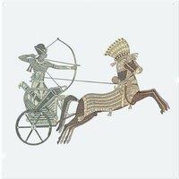 Benjamin Tate Design Pharaoh On War Chariot Splash Back in Natural