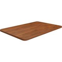 Berkfield Home Bathroom Countertop Dark Brown 60x40x1.5cm Treated Solid Wood | Size: 60x40x1.5 cm