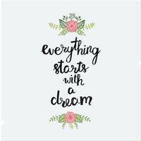 Benjamin Tate Design Everything Starts With A Dream Splash Back in Natural