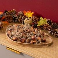 Scottish Everlastings Ltd 24pc Decorative Hanging Acorns & Cones in Brown