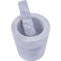 Orsina 250ml Grey Marble Mortar & Pestle, Durable Natural Stone Grinder For Kitchen Use