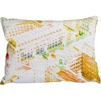 Benjamin Tate Design Cushions - LONDON ROOF TOPS ORANGE (Cushion)