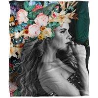 Reinders Flower Portrait Silky Touch Super Soft Throw Blanket 152 X 127 cm in White