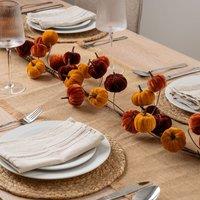 Scottish Everlastings Ltd 150cm Velvet Pumpkin Garland Brown