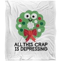 David Olenick Hoho Hopeless Silky Touch Super Soft Throw Blanket 152 X 127 cm in White