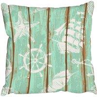 Benjamin Tate Design Cushions - Nautical Elements oin Wood (Cushion)