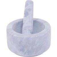 Orsina 250ml Grey Marble Mortar & Pestle, Durable Natural Stone Grinder For Kitchen Use