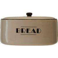 Orsina Cream Dolomite Bread Bin With Decorative Trim & Knob Handle, Modern Bread Storage Container For Gifting