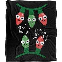 David Olenick A Delightful Holiday Silky Touch Super Soft Throw Blanket 152 X 127 cm in White