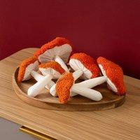 Scottish Everlastings Ltd 6pc Orange Tone Hanging Toadstools