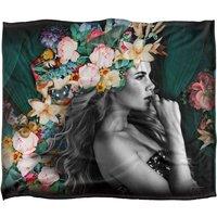 Reinders Flower Floral Portrait Silky Touch Super Soft Throw Blanket 152 X 127 cm in White