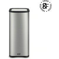 Tower GF826191 Pasta Jar with Glass Viewing Window, Stylish Mirror Finish, 3.7L, Stainless Steel with Black Accents in Grey | Size: A