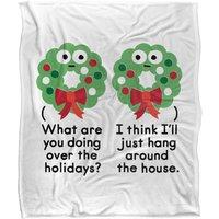 David Olenick Merry Christmas To Wall Silky Touch Super Soft Throw Blanket 152 X 127 cm in White