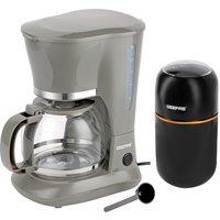 Geepas 1.5L Filter Coffee Machine & Grinder Combo in Grey