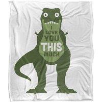 David Olenick Amourosaurus Silky Touch Super Soft Throw Blanket 152 X 127 cm in White