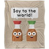 David Olenick Do-Re-Mi-Fa Sodium Silky Touch Super Soft Throw Blanket 152 X 127 cm in White