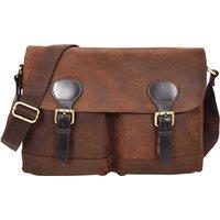 Mens Real Leather Briefcase Messenger Satchel Bag Chase Vintage Brown