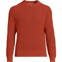 Lands' End Men's Shaker Rib Drifter Cotton Jumper in Terracotta | Size: XL